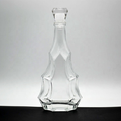 Leeg 500 ml 1000 ml 1 liter Mat zwart en wit aangepaste vorm alcohol gin flessen