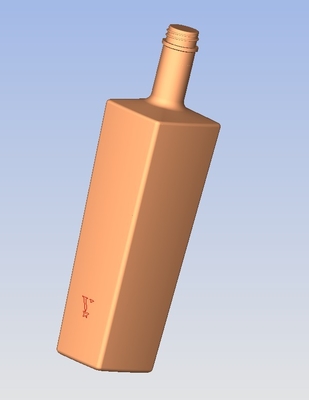 500ml 700ml 750ml 1l vierkant glasfles gemaakt van kristalwit materiaal voor gedistilleerde dranken