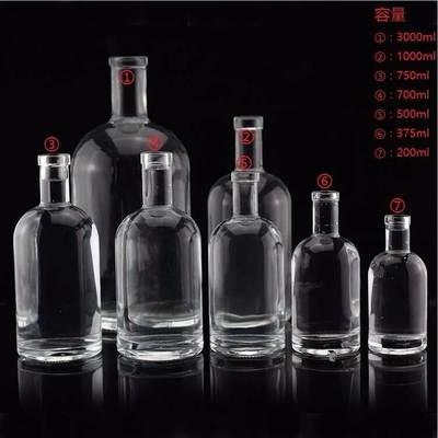 FOB Leeg glasfles voor vodka, whisky en wijn