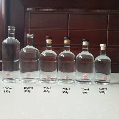 FOB Leeg glasfles voor vodka, whisky en wijn