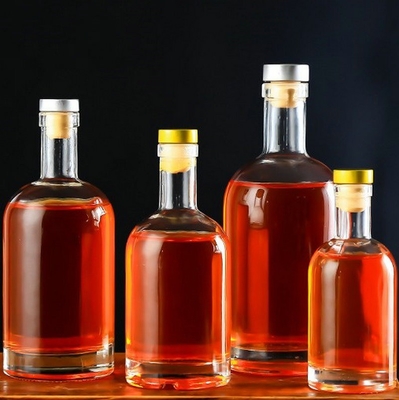 Op maat gemaakte Clear Flint 500ml vierkant glasflessen voor drank