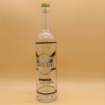 Decal Screen Printing Frosted Cork Vodka Flasje 500ml 750ml 1L Glasflasje voor Vodka