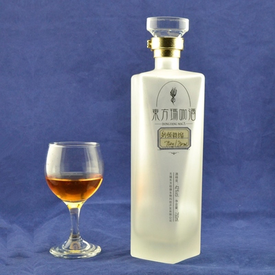 Gekoelde gouden driehoek brandy lege fles decal doorzichtig