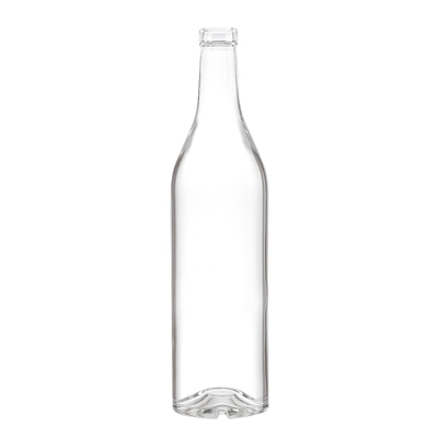 Custom 1 liter glazen fles voor wodka kristalwit schermdruk oppervlakte behandeling