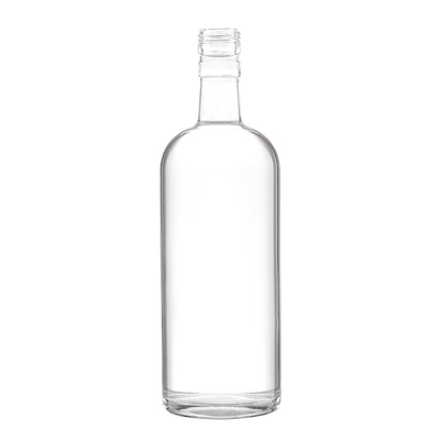 Custom 1 liter glazen fles voor wodka kristalwit schermdruk oppervlakte behandeling