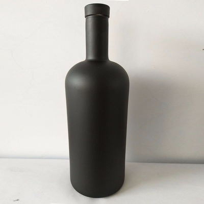 750 ml Black Label Whiskey Glasfles met Decal-oppervlak en Cork sluiting