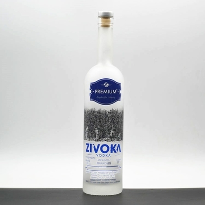 Kleurrijk gegraveerde tequilapatroon Vierkante glazen fles 500 ml voor warme alcoholhoudende dranken