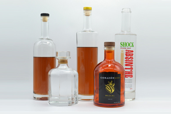 750 ml 500 ml glazen fles voor wodka Brandy Whiskey Oppervlakte Handing Screen Printing