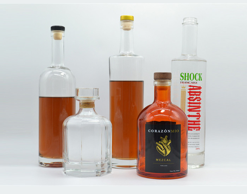 750 ml 500 ml glazen fles voor wodka Brandy Whiskey Oppervlakte Handing Screen Printing