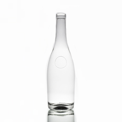 Glas 700 ml lege fles olijfolie met certificaat en dikke basis