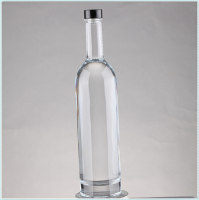 Duidelijke lege warm gestempelde super flint glazen drankflessen met kurk 75cl Capaciteit 750ml