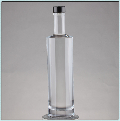 Duidelijke lege warm gestempelde super flint glazen drankflessen met kurk 75cl Capaciteit 750ml