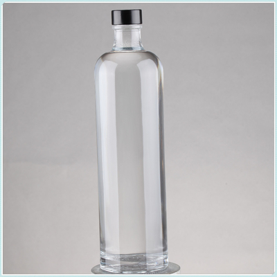 Duidelijke lege warm gestempelde super flint glazen drankflessen met kurk 75cl Capaciteit 750ml