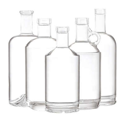 Super Flint Glasmateriaal Custom Printing Vierkante Glasfles voor Upscale Gin Fles