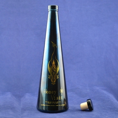 Matte zwarte drank Gin Vodka Brandy Glas wijnfles 500 ml 750 ml 700 ml