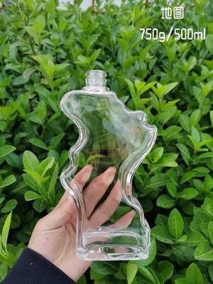 500 ml Super Flint materiaal Helder wit glas fles voor Vodka Whiskey Gin
