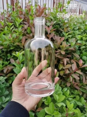500 ml Super Flint materiaal Helder wit glas fles voor Vodka Whiskey Gin