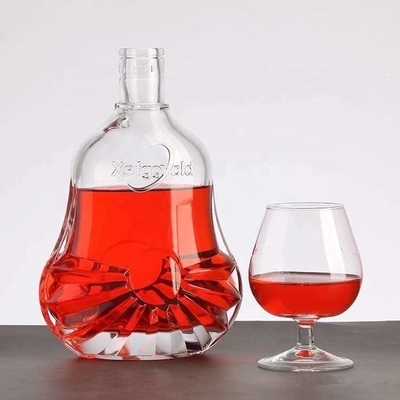 Transparante, prachtige, unieke glasfles met 750 ml dop, SGS gecertificeerd