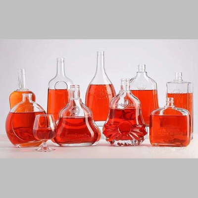 Transparante, prachtige, unieke glasfles met 750 ml dop, SGS gecertificeerd