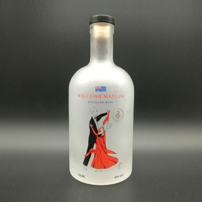 Tequila Custom Leeg, Hoog Rond Glas Boston Gin Fles met Cork/Caps