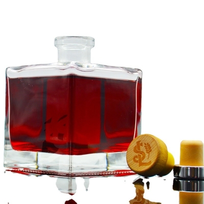 500 ml vierkant glasfles voor drank drank brandy whisky wodka gin rum decal label