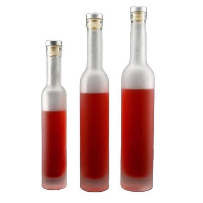 Gratis monster 1L glazen drankflessen met dekaloppervlak en kurkstop