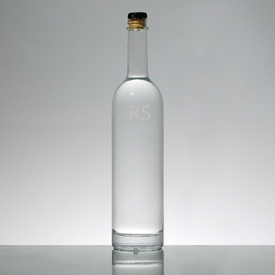Leeg doorzichtig 700 ml korktop helder vodka glasfles voor drank