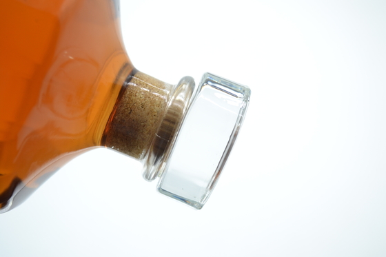 Custom 500ml 700ml 750ml lege drank wijn brandy glazen fles met glazen kurk voor wodka