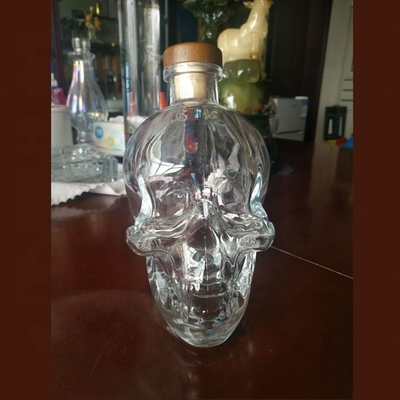 Decal 1000 ml oppervlakte handhaving schedel glazen fles voor spirit bong