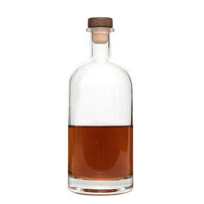 750 ml lege fles met bevroren oppervlak en Super Flint glasmateriaal