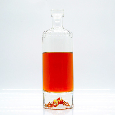 750 ml lege fles met bevroren oppervlak en Super Flint glasmateriaal