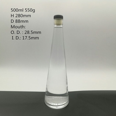 Doorzichtige 750 ml lege Ciroc Vodka Glasflessen Botella met doorzichtig ontwerp