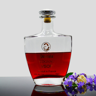 Super Flint 500ml 700ml 750ml Brandy Liquor Glas wijnflessen met en Fashion Design