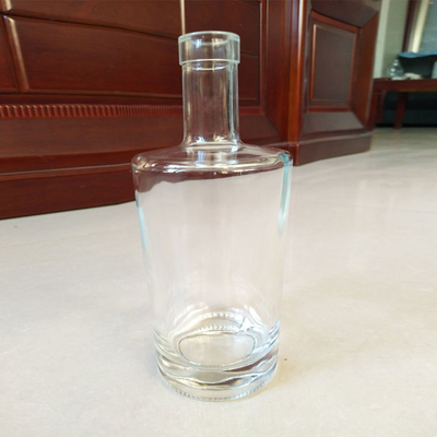 Op maat gemaakte 500 ml doorzichtige unieke glazen fles Liquor Wine Whisky Vodka Tequila