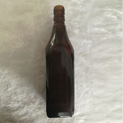 Warm stempelen 750 ml Amber glasfles voor wodka whisky brandy drank