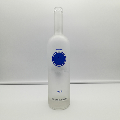 Duidelijke 750 ml glazen drankflessen voor wodka Whisky Spirits Alcohol