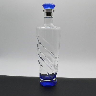 500 ml 750 ml glazen vodka whisky flessen super flint glas materiaal en platte basis ontwerp