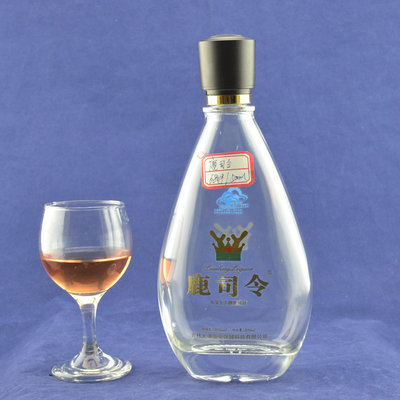500 ml 750 ml glazen vodka whisky flessen super flint glas materiaal en platte basis ontwerp