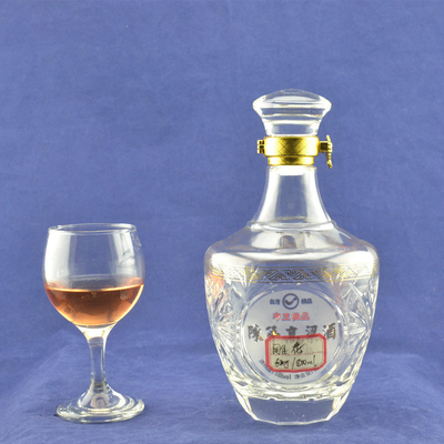 500 ml 750 ml glazen vodka whisky flessen super flint glas materiaal en platte basis ontwerp