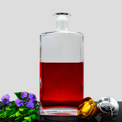 750 ml 700 ml Custom Glass Whiskey Vodka Flasje met TUV Standard en Hot Stamping