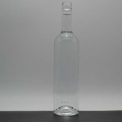Super Flint Glass Whiskey Rum Gin Flessen met Custom Relief Carving Design en Houten Stopper