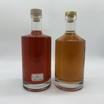 Op maat gemaakte heldere glasflessen voor tequila whisky brandy 750 ml 500 ml 1000 ml
