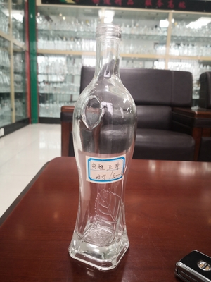 Elektroplatering Custom Design gegraveerde glazen fles voor wodka/brandy/whiskey 500 ml 700 ml