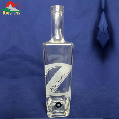 700 ml 750 ml Super Flint Franse vierkant glazen fles voor alcohol SGS gecertificeerde standaard