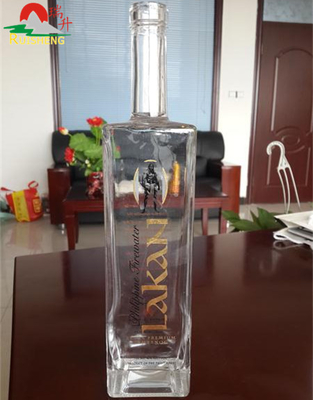 700 ml 750 ml Super Flint Franse vierkant glazen fles voor alcohol SGS gecertificeerde standaard