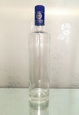 Super Flint Glas Vodka Spirit Glasfles met Guala Cap en Embossed Logo Product