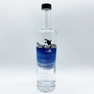375ml 500ml 700ml 750ml Custom Decoration Vodka Flasje met kurkkap van OEM/ODM