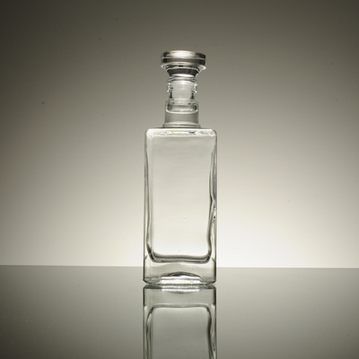 Vriesoppervlakte Handhaving Franse vierkant glasfles met 700 ml 500 ml / 250 ml capaciteit