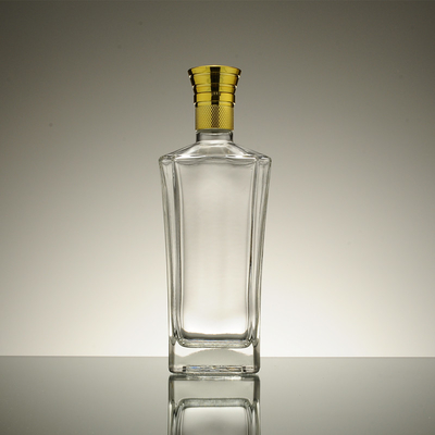 Vriesoppervlakte Handhaving Franse vierkant glasfles met 700 ml 500 ml / 250 ml capaciteit