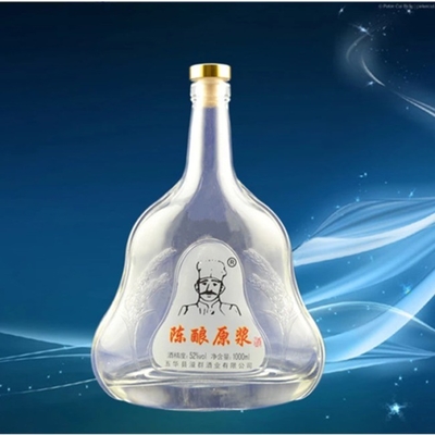 750 ml gitaarvormige glazen flessen voor brandy vodka wijn geverfde kleur en duurzaam